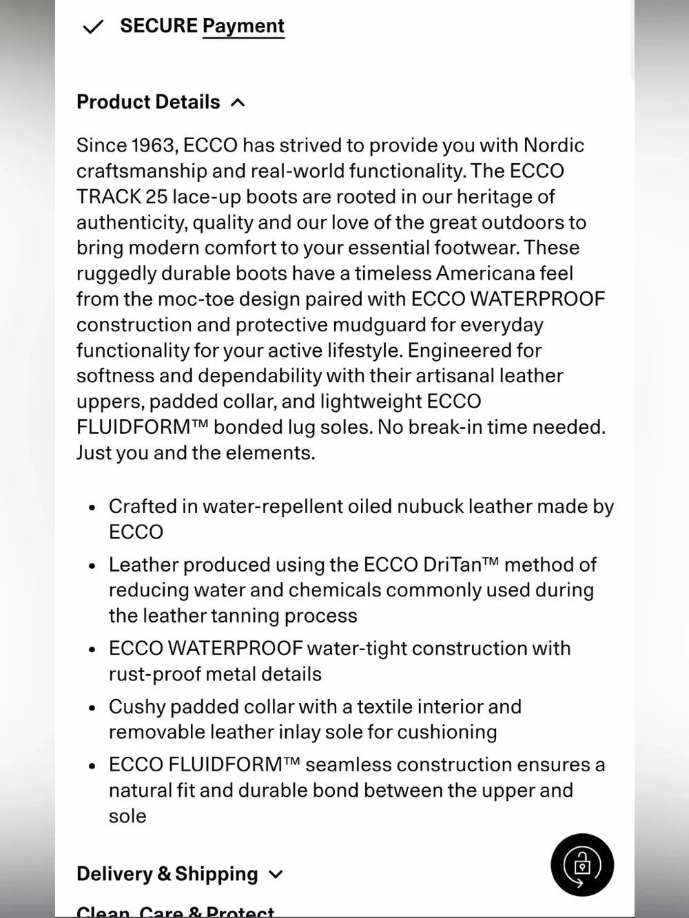 Ecco Men's Track 25 Moc Boot